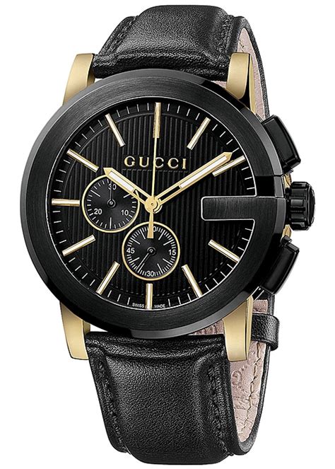 gucci black leather wrap watch|Gucci men watches clearance.